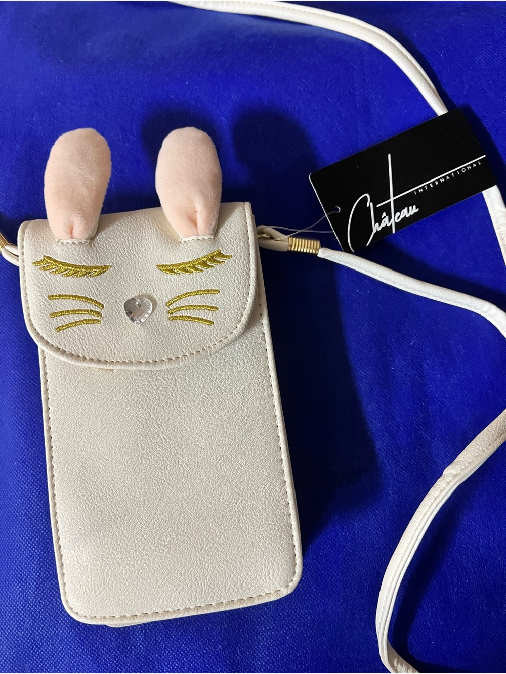 🐰Chateau International Cream “SomeBUNNY Love You” Crossbody Bag with ears - NWT